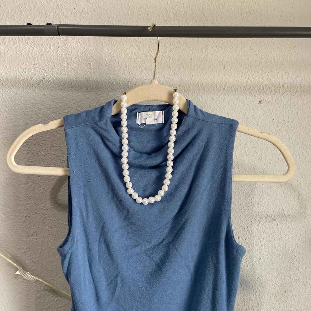 Blue Sleeveless Top